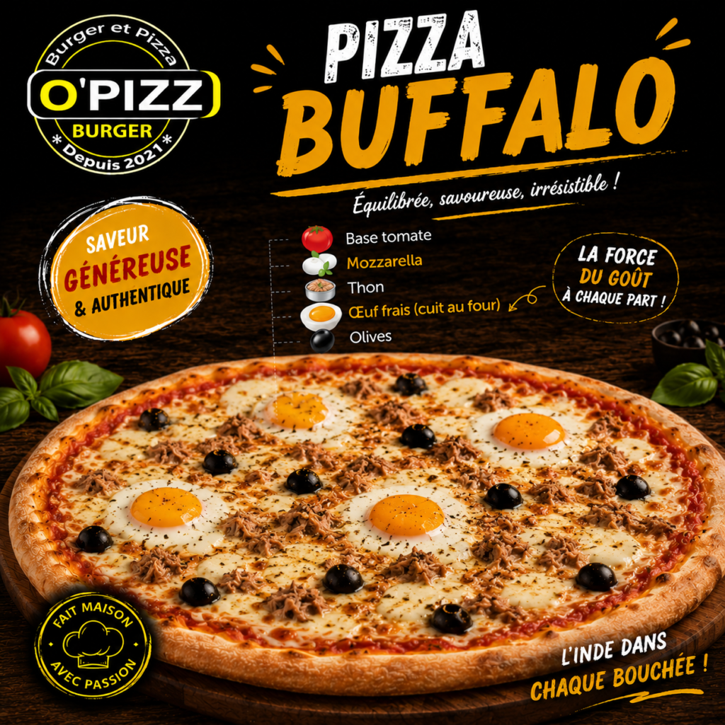 Pizza Buffalo ou Pizza Thon